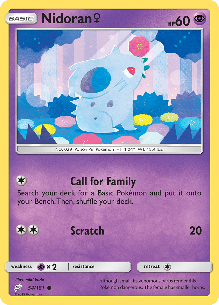 Nidoran (54/181) (Female) [Sun & Moon: Team Up] | Total Play