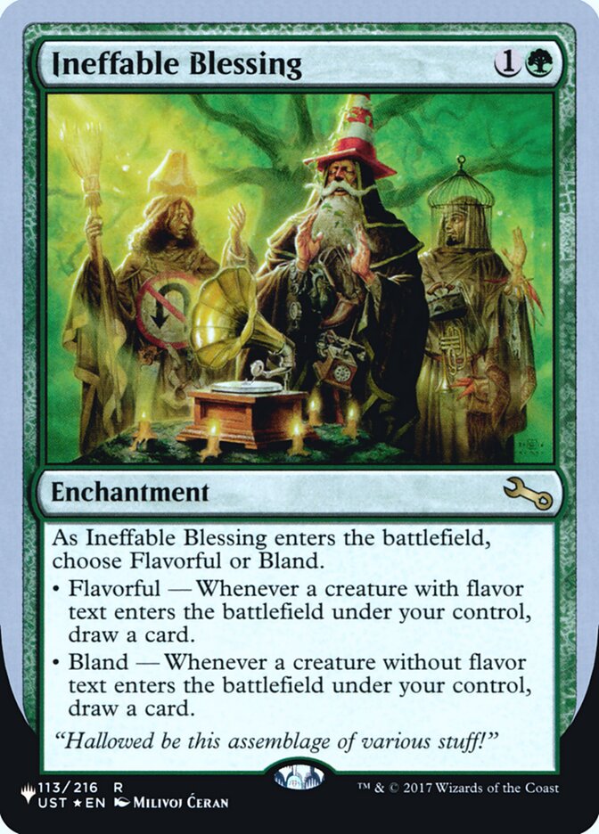 Ineffable Blessing (Flavorful) (Unfinity Foil Edition) [The List] | Total Play