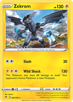 Zekrom (060/185) [Sword & Shield: Vivid Voltage] | Total Play
