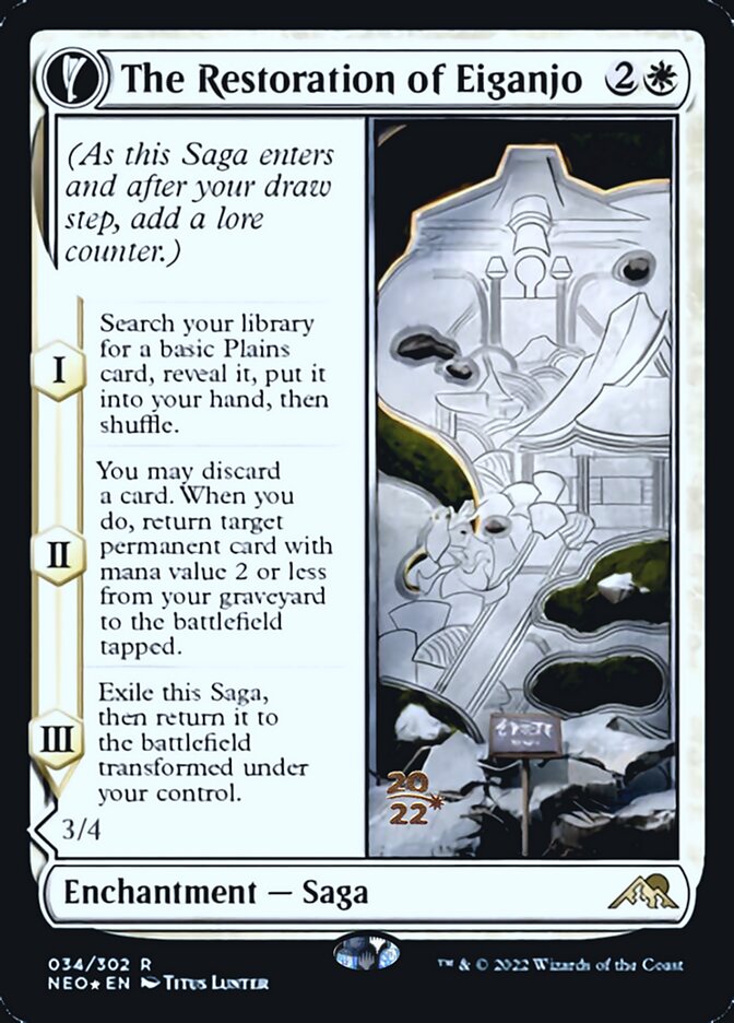 The Restoration of Eiganjo // Architect of Restoration [Kamigawa: Neon Dynasty Prerelease Promos] | Total Play