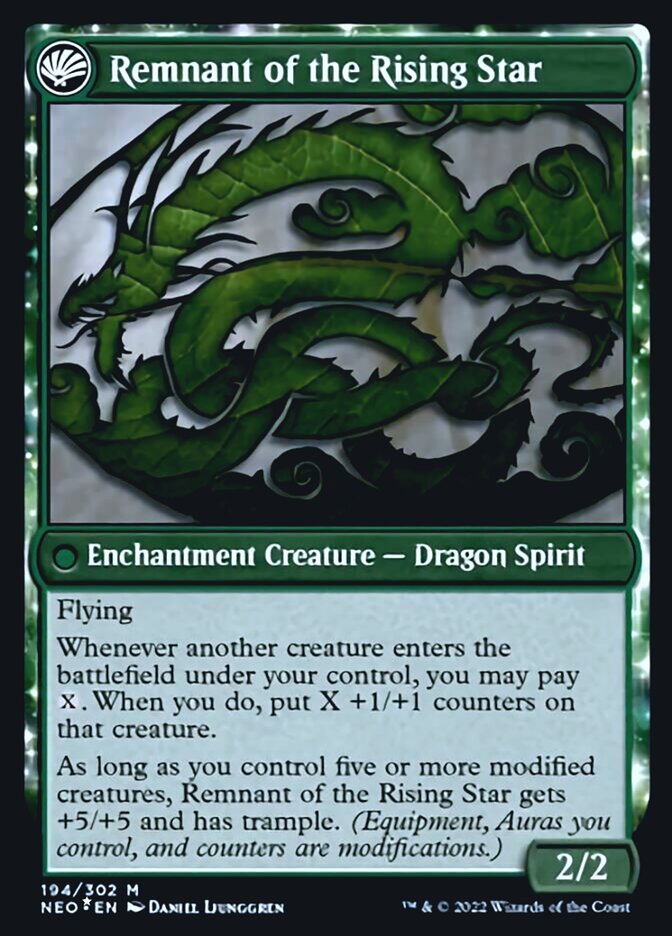 Jugan Defends the Temple // Remnant of the Rising Star [Kamigawa: Neon Dynasty Prerelease Promos] | Total Play