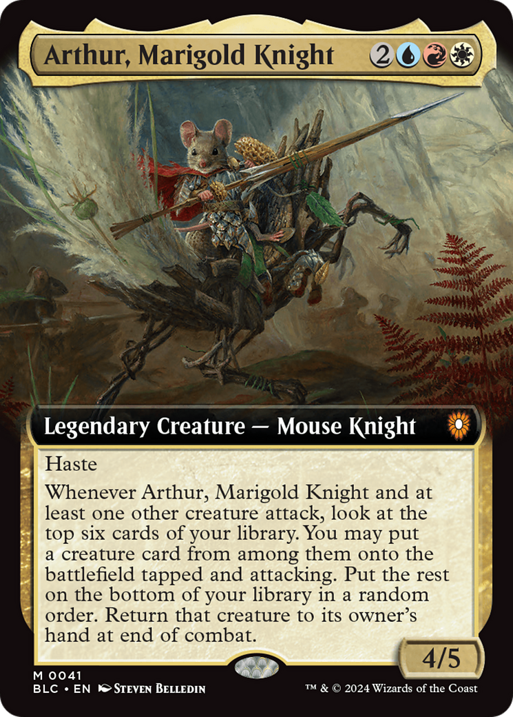 Arthur, Marigold Knight (Extended Art) [Bloomburrow Commander] | Total Play