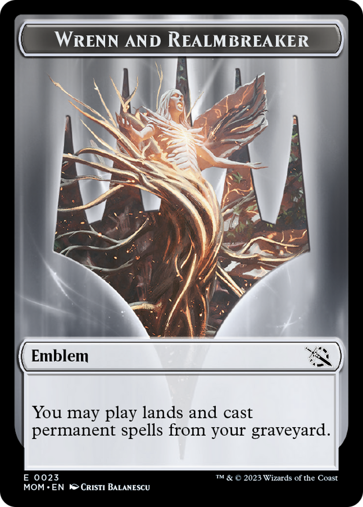 Wrenn and Realmbreaker Emblem [March of the Machine Tokens] | Total Play