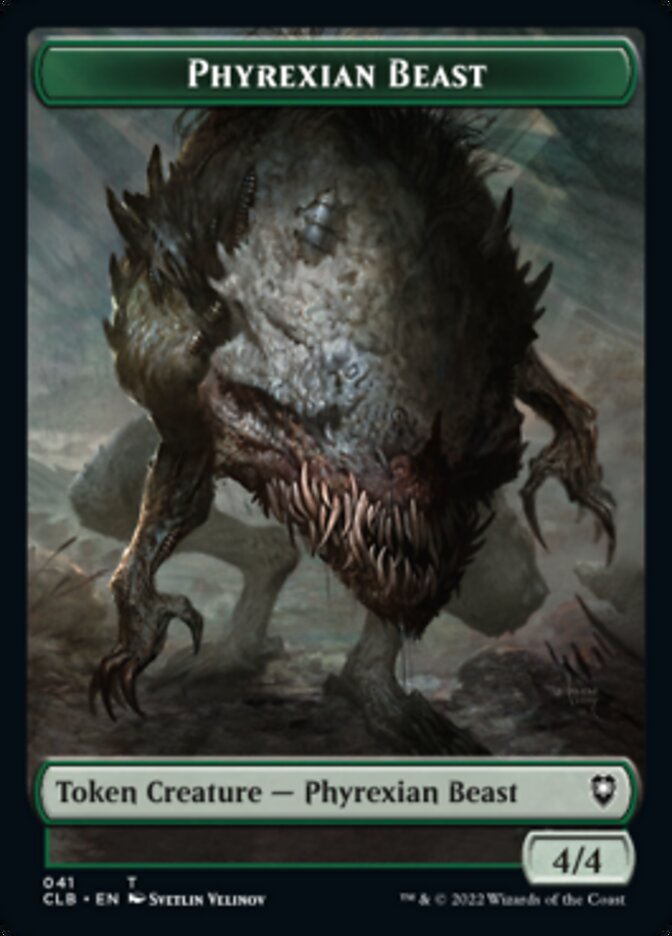 Phyrexian Beast // Wurm Double-Sided Token [Commander Legends: Battle for Baldur's Gate Tokens] | Total Play