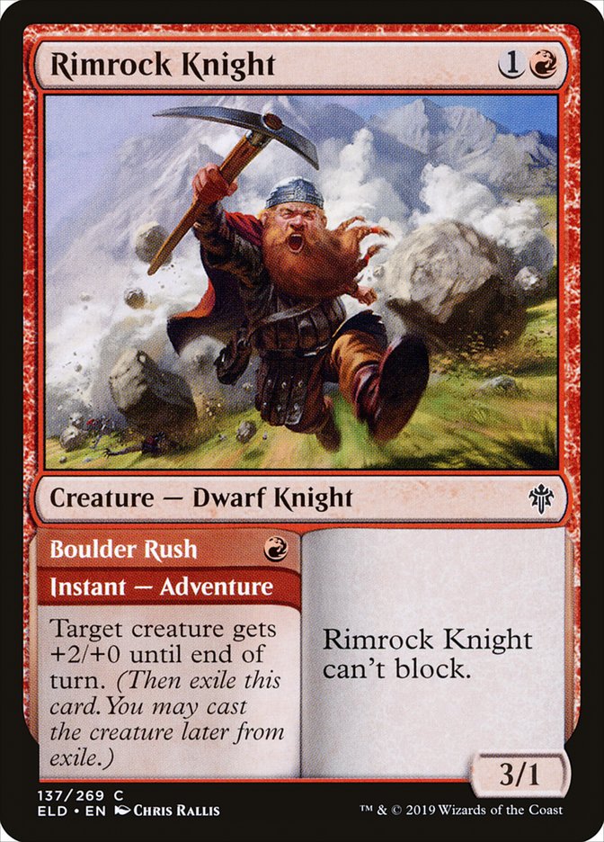 Rimrock Knight // Boulder Rush [Throne of Eldraine] | Total Play