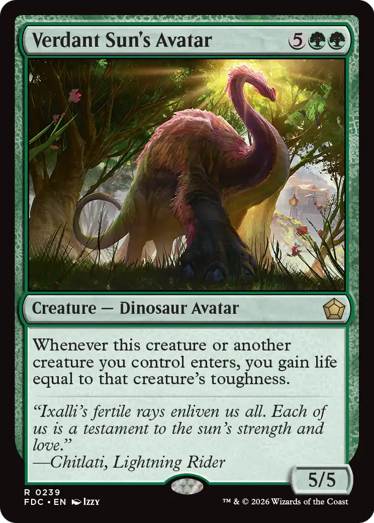 Verdant Sun's Avatar [Foundations Commander] | Total Play
