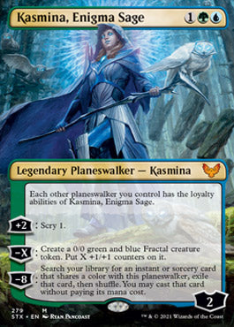 Kasmina, Enigma Sage (Borderless) [Strixhaven: School of Mages] | Total Play
