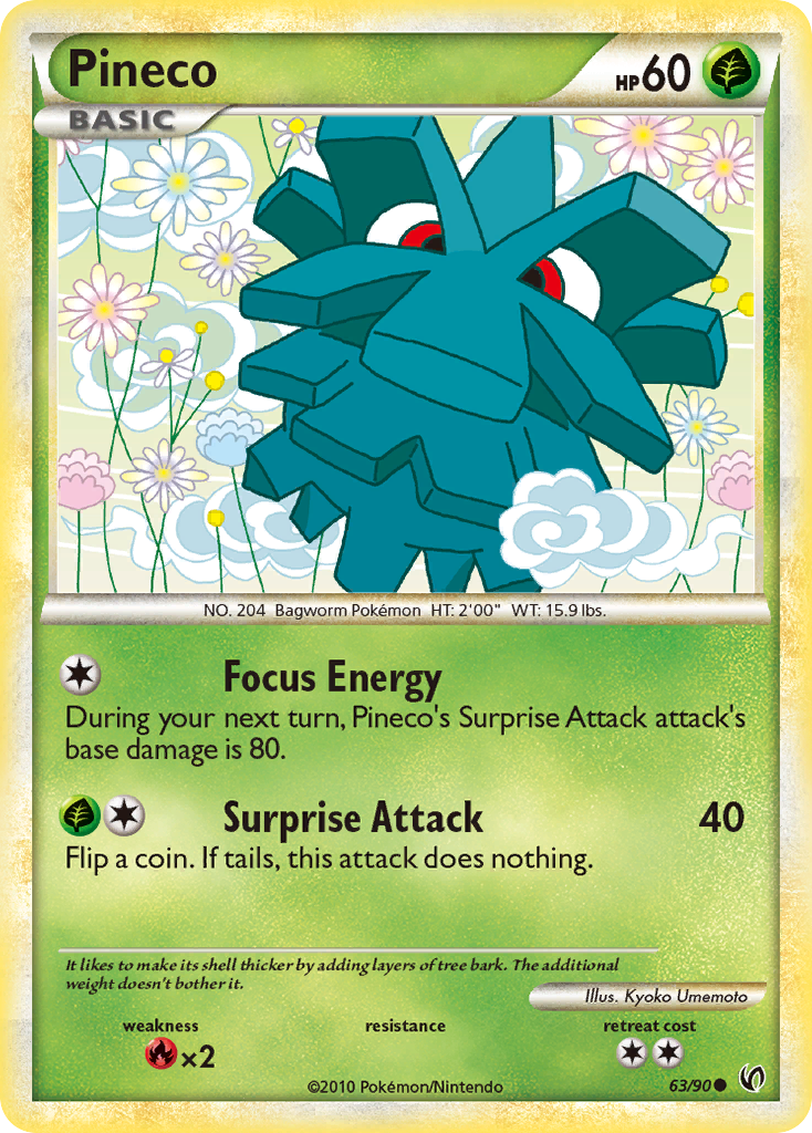 Pineco (63/90) [HeartGold & SoulSilver: Undaunted] | Total Play