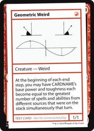 Geometric Weird (2021 Edition) [Mystery Booster Playtest Cards] | Total Play