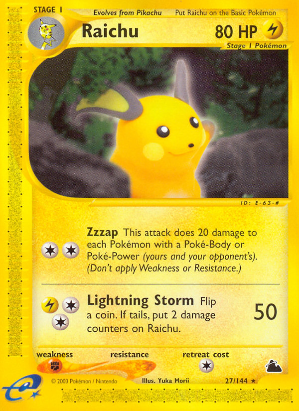 Raichu (27/144) [Skyridge] | Total Play