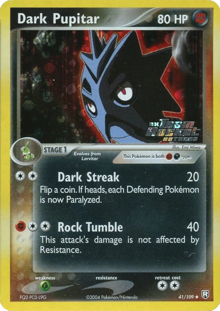 Dark Pupitar (41/109) (Stamped) [EX: Team Rocket Returns] | Total Play