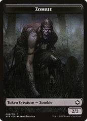 Zombie // Dog Illusion Double-Sided Token [Dungeons & Dragons: Adventures in the Forgotten Realms Tokens] | Total Play