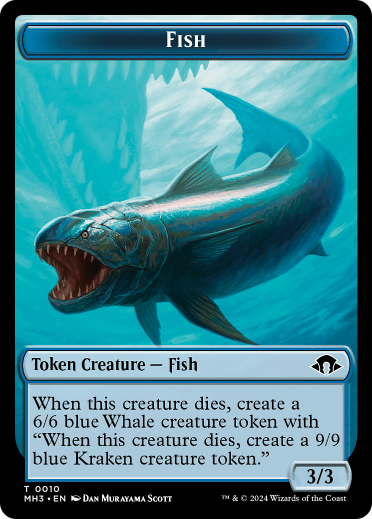 Eldrazi Spawn // Fish Double-Sided Token [Modern Horizons 3 Tokens] | Total Play