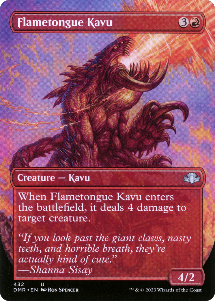 Flametongue Kavu (Borderless Alternate Art) [Dominaria Remastered] | Total Play