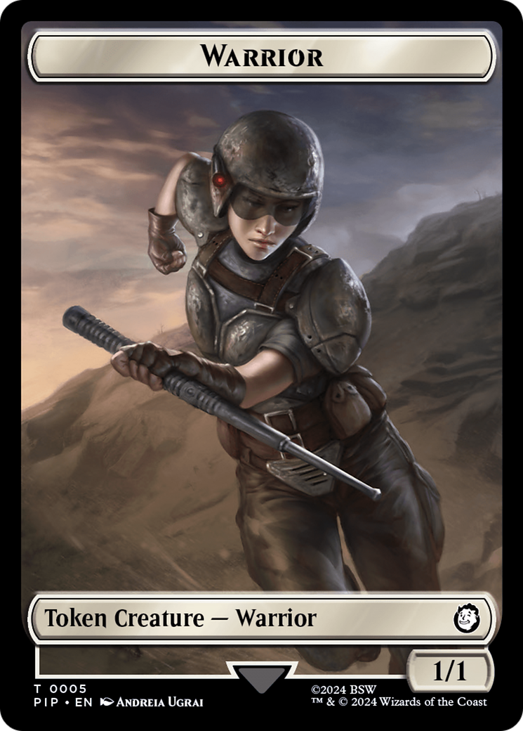 Energy Reserve // Warrior Double-Sided Token [Fallout Tokens] | Total Play