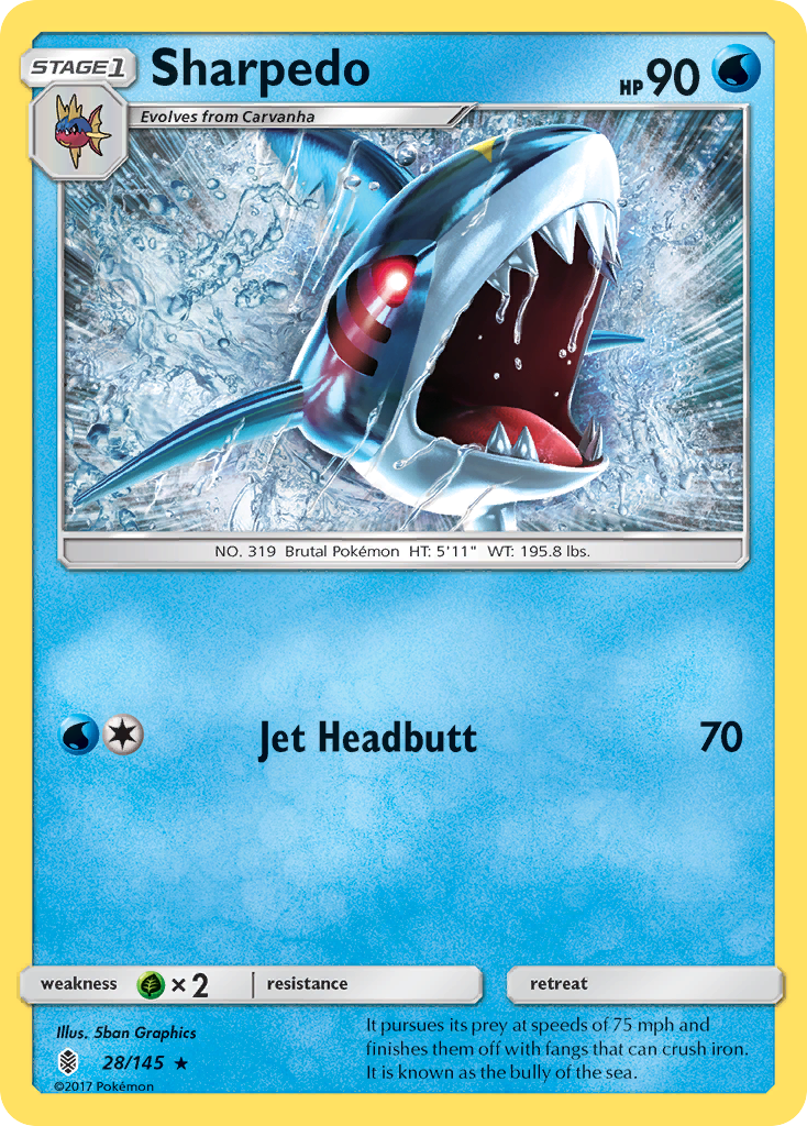 Sharpedo (28/145) [Sun & Moon: Guardians Rising] | Total Play