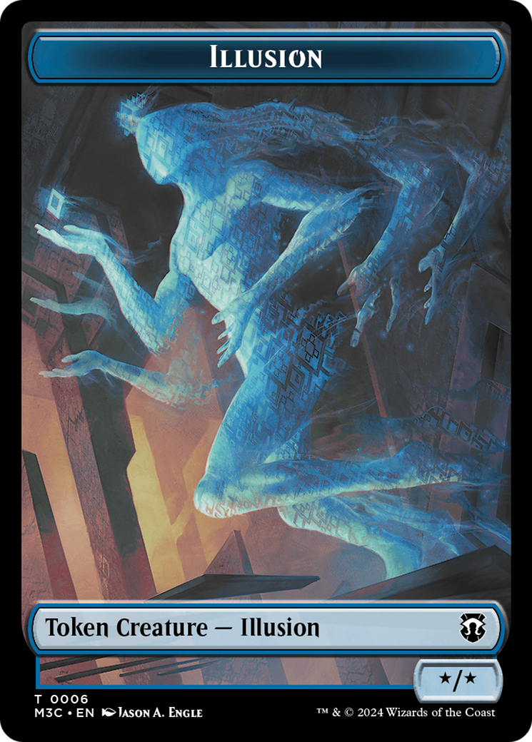 Illusion // Servo Double-Sided Token [Modern Horizons 3 Commander Tokens] | Total Play