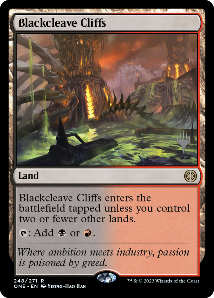 Blackcleave Cliffs (Promo Pack) [Phyrexia: All Will Be One Promos] | Total Play