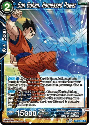 Son Gohan, Harnessed Power (BT16-027) [Realm of the Gods] | Total Play