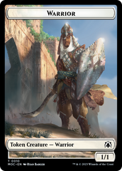 Warrior // Elspeth, Sun's Champion Emblem Double-Sided Token [March of the Machine Commander Tokens] | Total Play