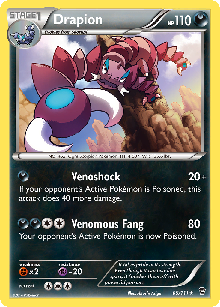 Drapion (65/111) [XY: Furious Fists] | Total Play