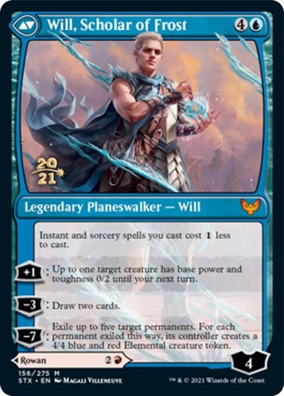Rowan, Scholar of Sparks // Will, Scholar of Frost [Strixhaven: School of Mages Prerelease Promos] | Total Play