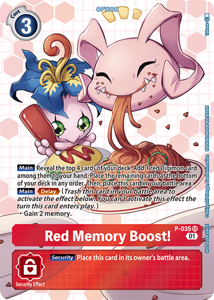 Red Memory Boost! [P-035] (Box Promotion Pack - Next Adventure) [Promotional Cards] | Total Play