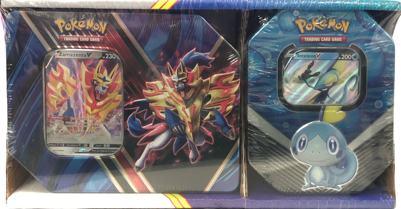 Legends of Galar/Galar Partners - 2-Pack Tin (Zamazenta V & Inteleon V) | Total Play