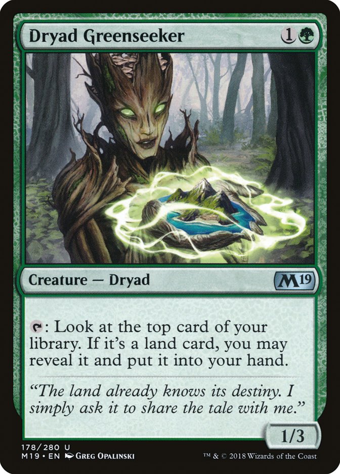 Dryad Greenseeker [Core Set 2019] | Total Play