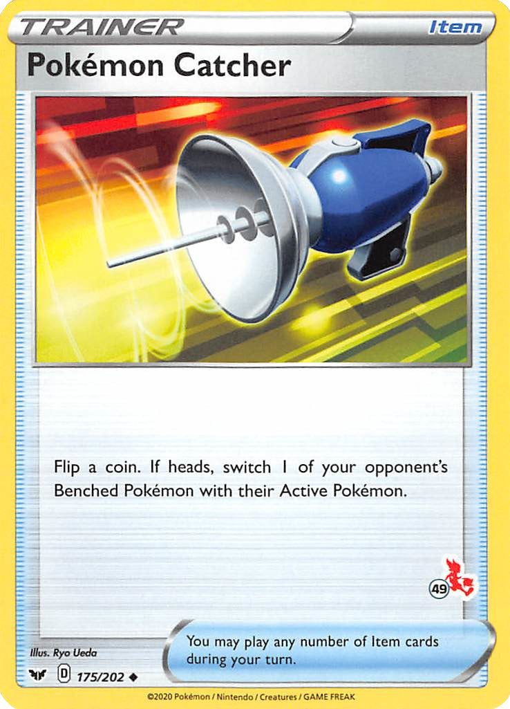 Pokemon Catcher (175/202) (Cinderace Stamp #49) [Battle Academy 2022] | Total Play