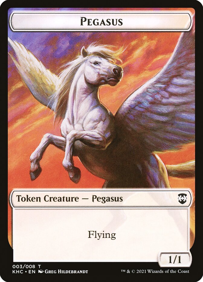 Kithkin Soldier // Pegasus Double-Sided Token [Kaldheim Commander Tokens] | Total Play