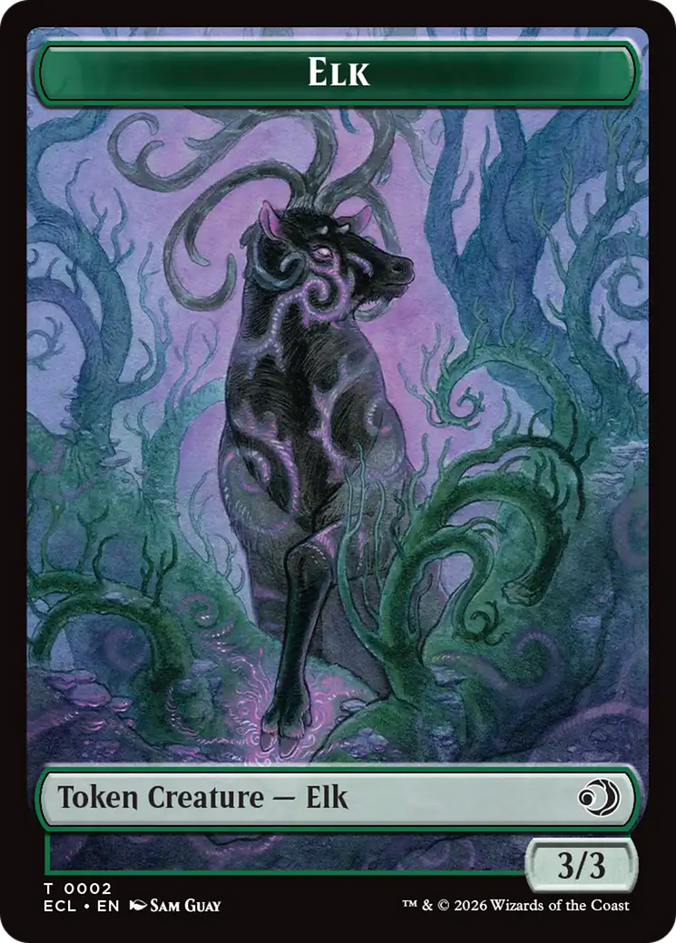 Elk // Emblem - Oko, Shadowmoor Scion Double-Sided Token [Lorwyn Eclipsed Tokens] | Total Play