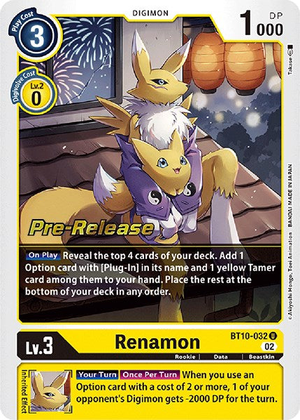 Renamon [BT10-032] [Xros Encounter Pre-Release Cards] | Total Play