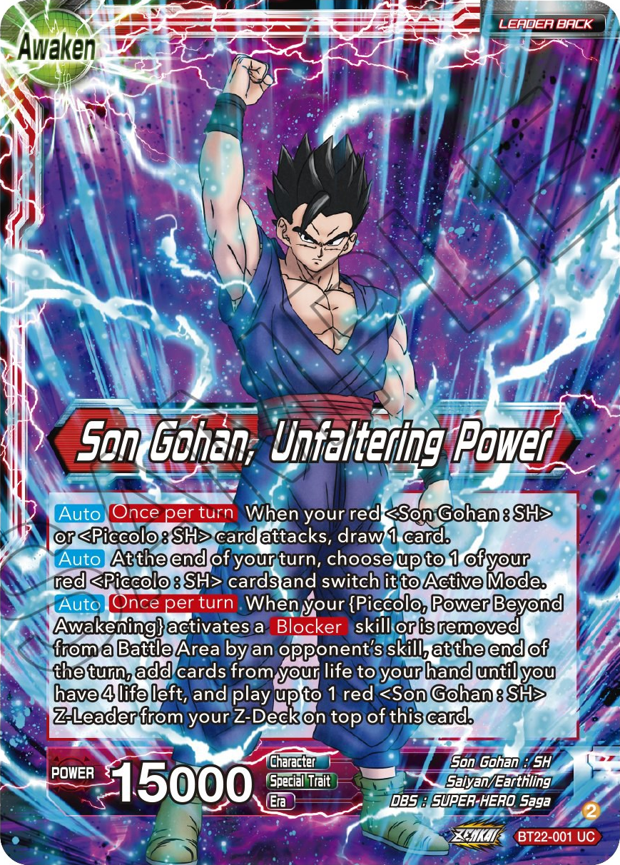 Son Gohan // Son Gohan, Unfaltering Power (BT22-001) [Critical Blow] | Total Play