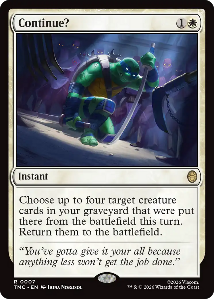 Continue? [Teenage Mutant Ninja Turtles Commander] | Total Play