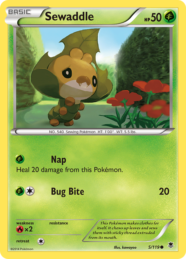 Sewaddle (5/119) [XY: Phantom Forces] | Total Play