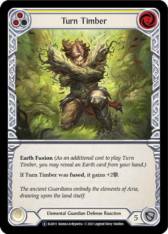 Turn Timber (Yellow) [U-ELE011] (Tales of Aria Unlimited)  Unlimited Rainbow Foil | Total Play