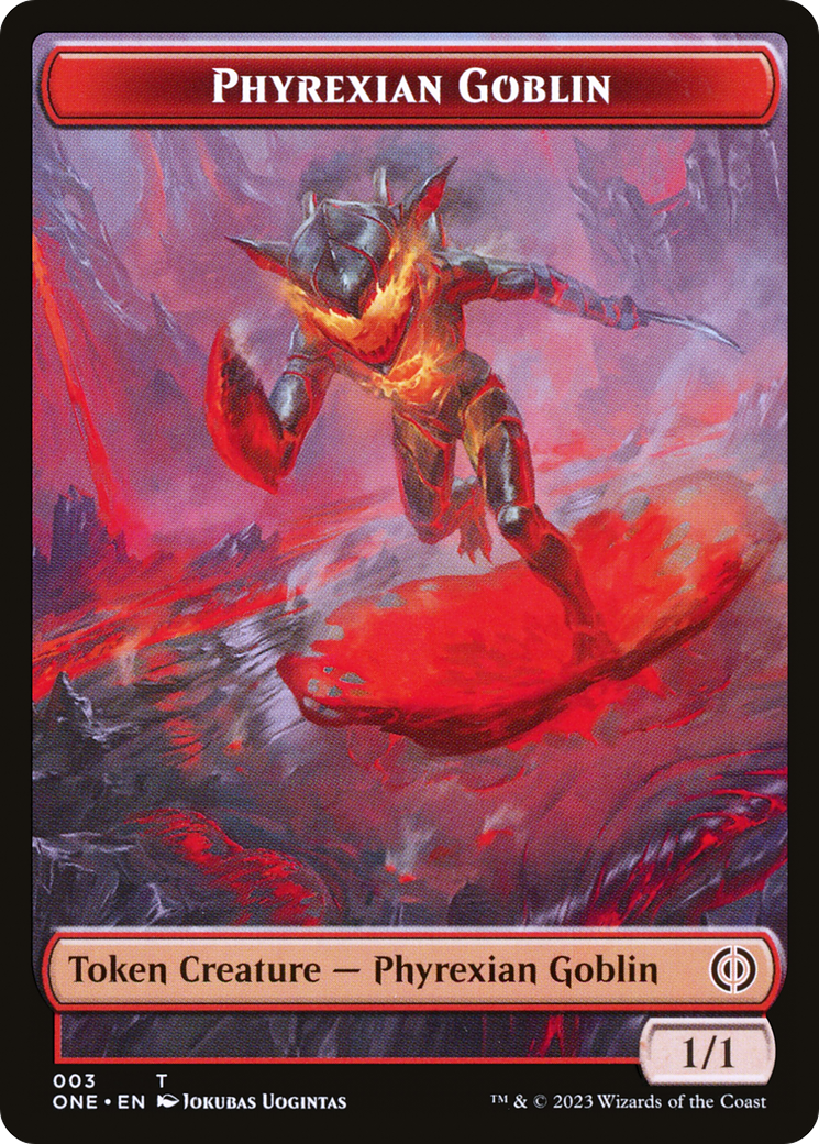 Phyrexian Goblin // Cat Double-Sided Token [Phyrexia: All Will Be One Tokens] | Total Play