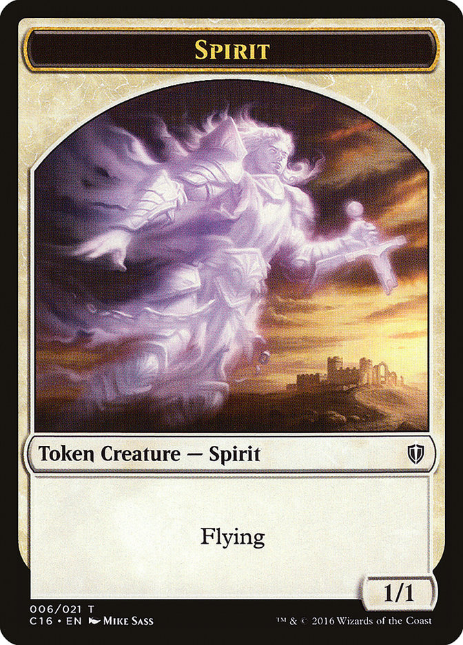 Saproling (016) // Spirit (006) Double-Sided Token [Commander 2016 Tokens] | Total Play