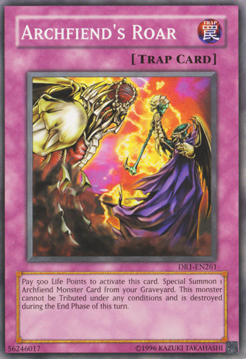 Archfiend's Roar [DR1-EN261] Common | Total Play