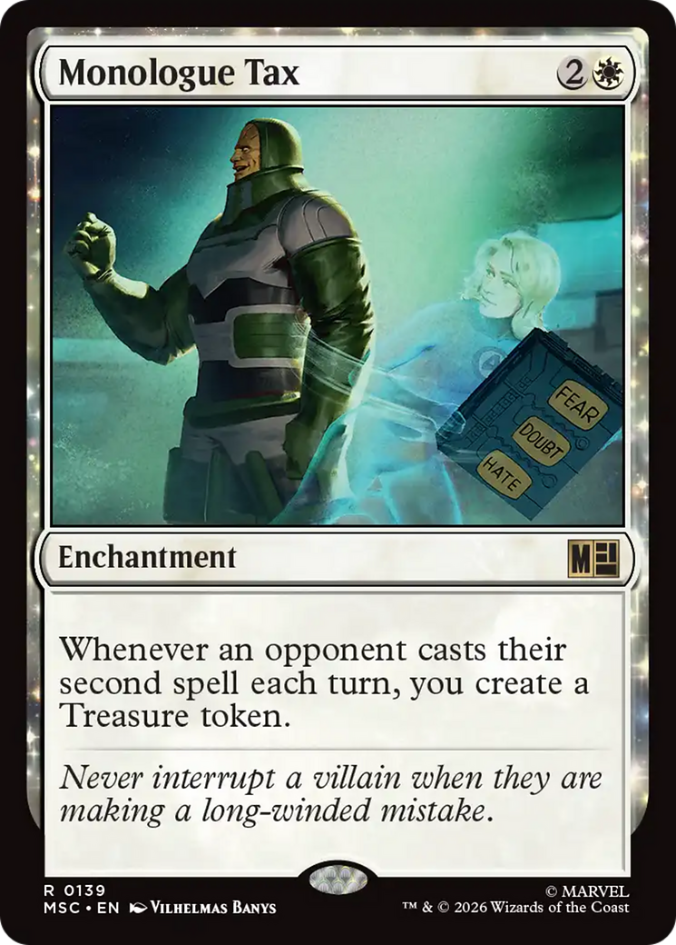 Monologue Tax (Surge Foil) [Marvel Super Heroes Commander] | Total Play