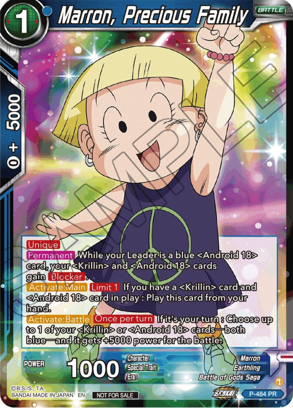 Marron, Precious Family (Zenkai Series Tournament Pack Vol.3) (P-484) [Tournament Promotion Cards] | Total Play