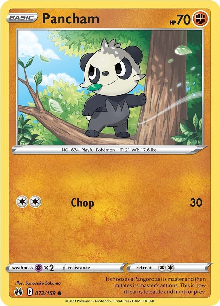 Pancham (072/159) [Sword & Shield: Crown Zenith] | Total Play