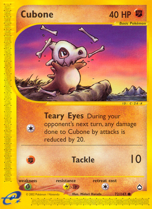 Cubone (72/147) [Aquapolis] | Total Play