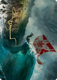 Run Ashore Art Card (Gold-Stamped Signature) [Kaldheim Art Series] | Total Play
