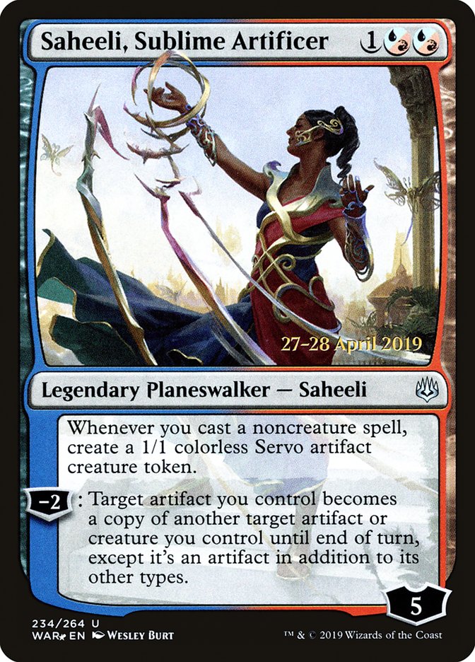 Saheeli, Sublime Artificer [War of the Spark Prerelease Promos] | Total Play