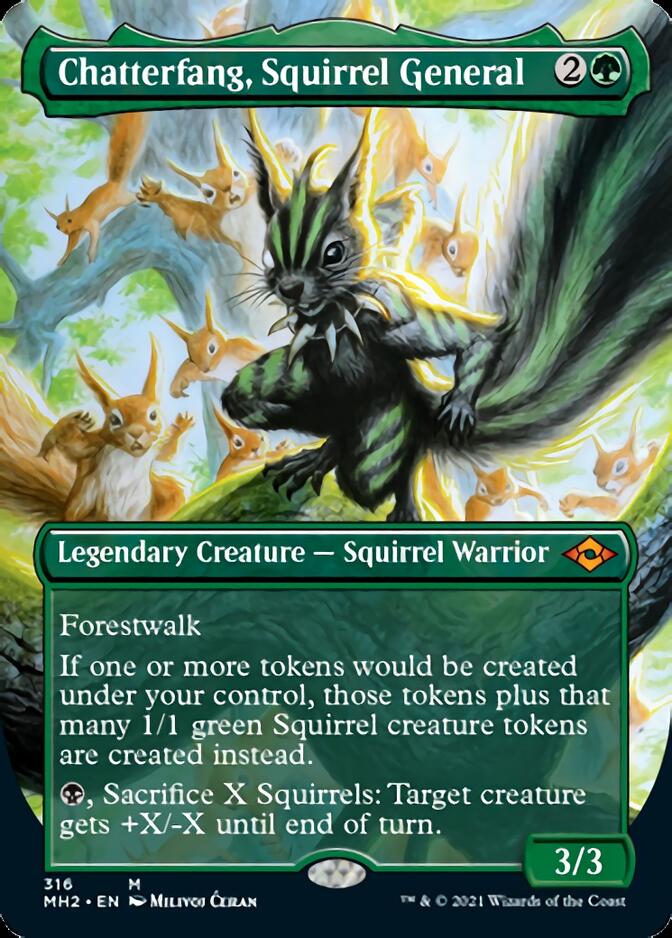 Chatterfang, Squirrel General (Borderless Alternate Art) [Modern Horizons 2] | Total Play