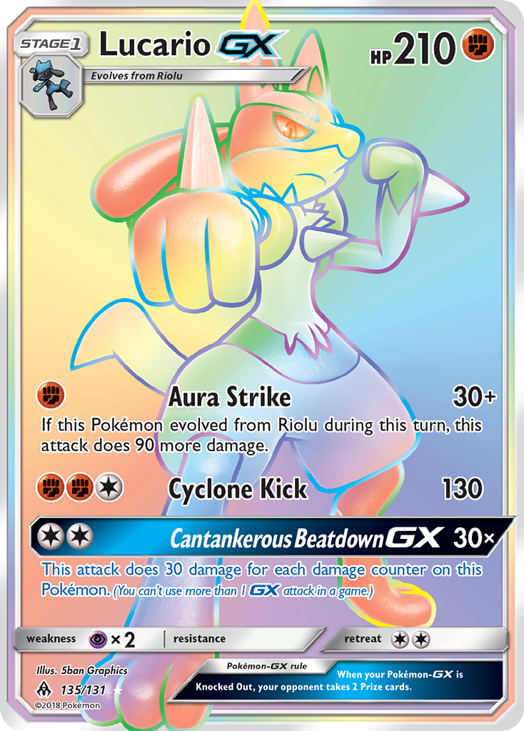 Lucario GX (135/131) [Sun & Moon: Forbidden Light] | Total Play