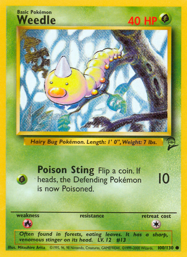 Weedle (100/130) [Base Set 2] | Total Play