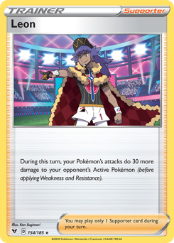 Leon (154/185) [Sword & Shield: Vivid Voltage] | Total Play